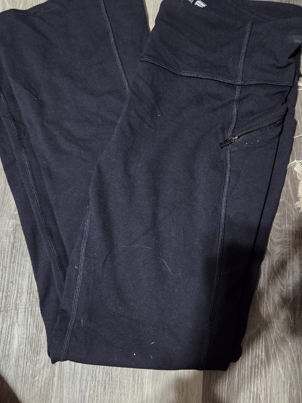 Fabletics Womens Black Sweatpants with Zip Pocket